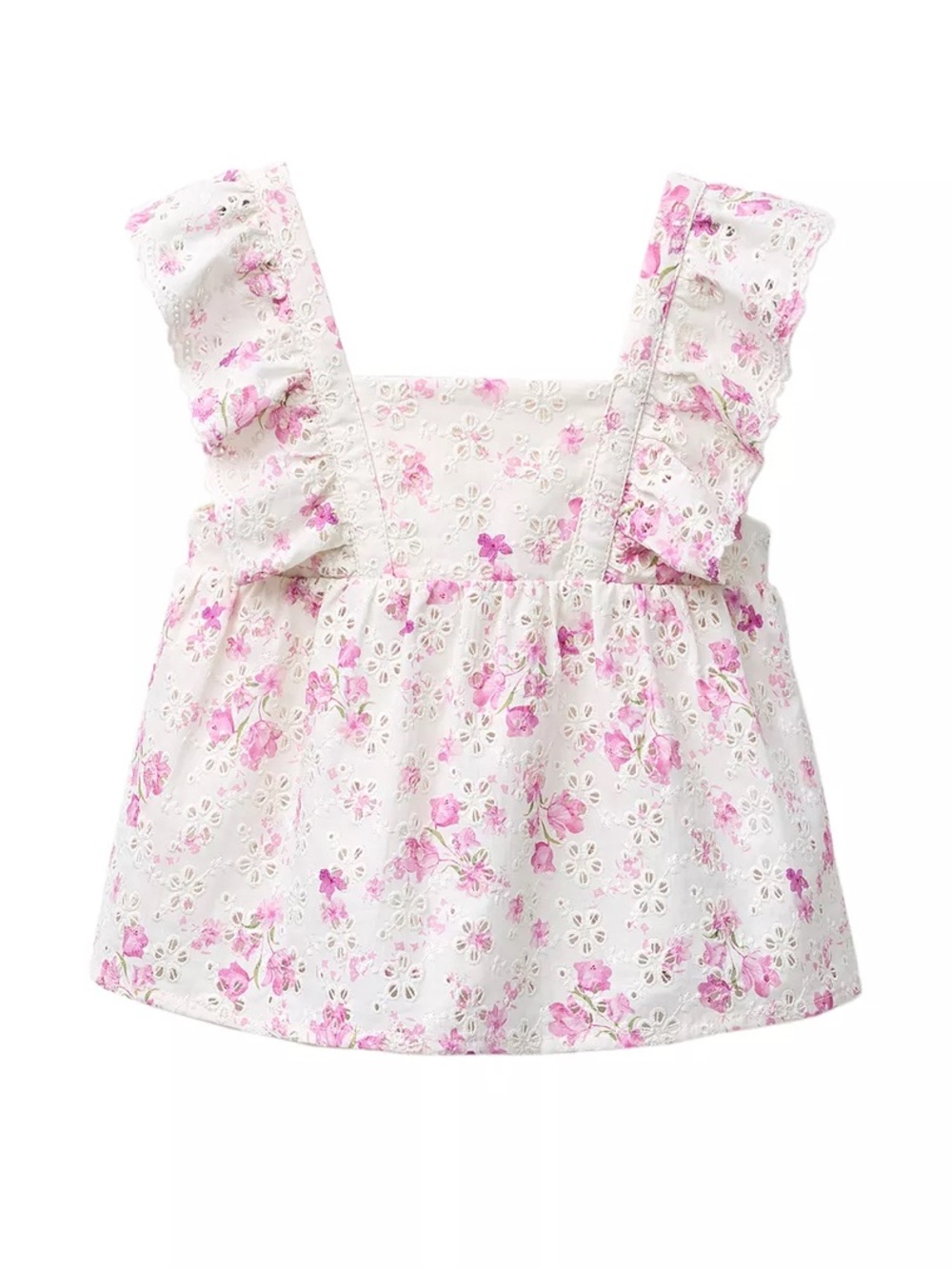 ZARA KIDS FLORAL PRINT SHIFFLY TOP